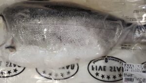 定塩銀鮭フィレ　￥1,186　￥118/100ｇ